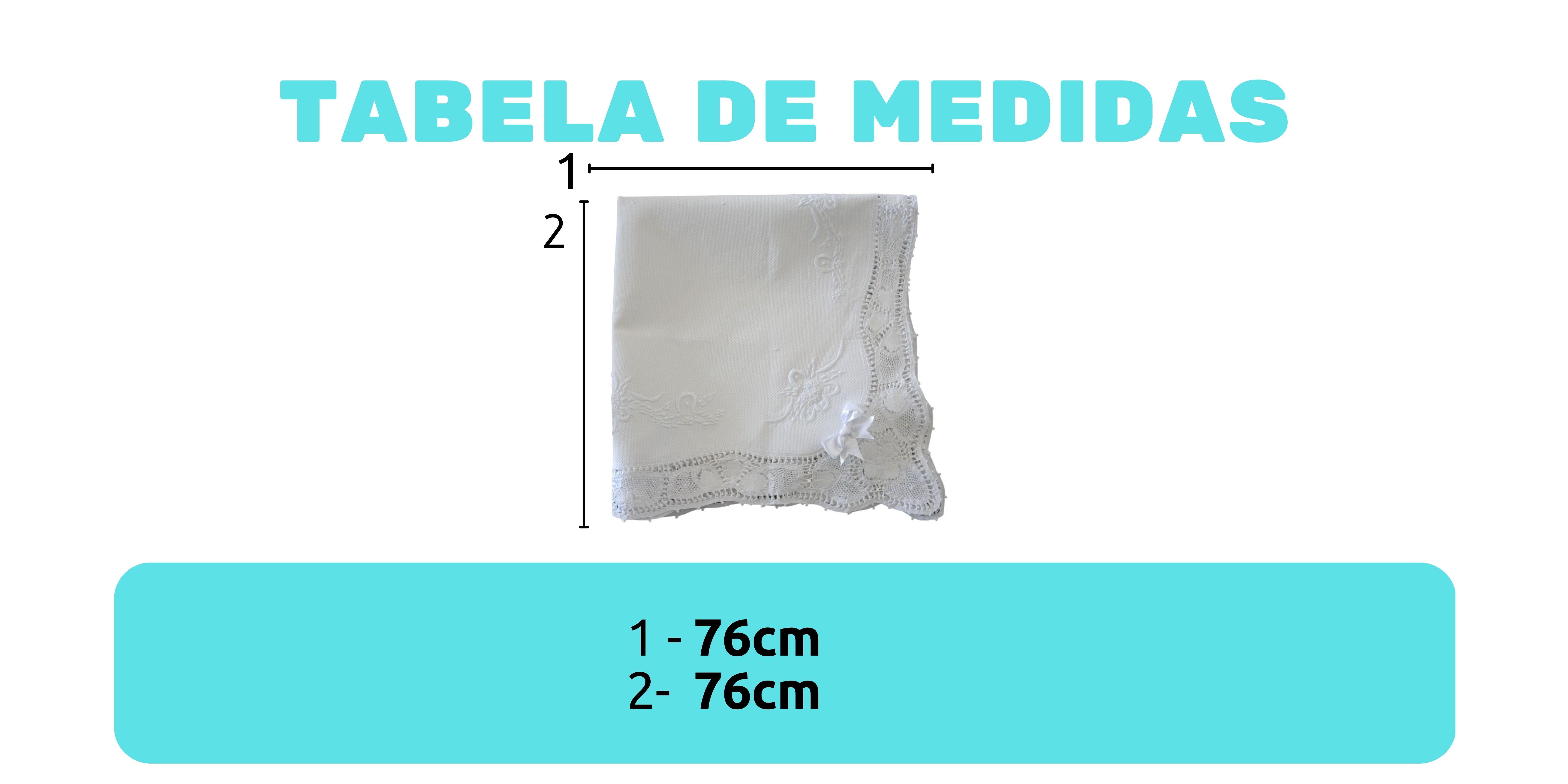 tabela de medidas da manta