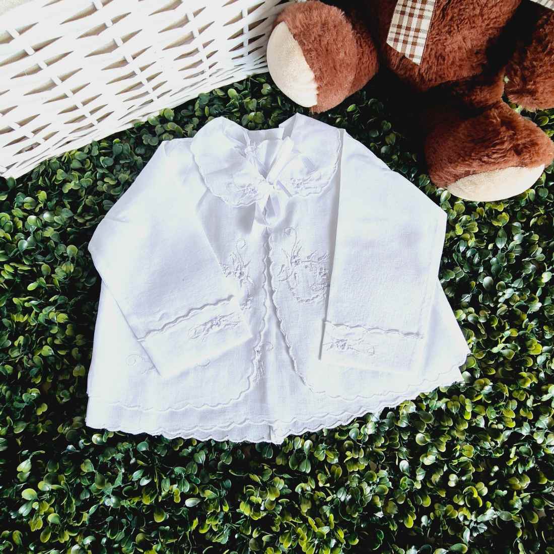 Conjunto pagão bordado branco peças