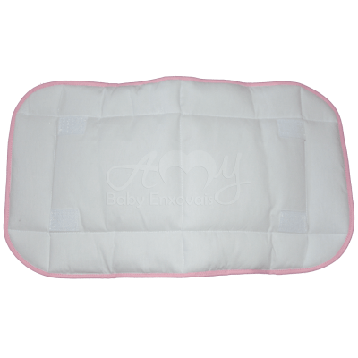 Jogo lençol de berço bordado rosa  - 4 peças  