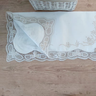 KIT MATERNIDADE RENDA RENASCENÇA BEGE   - 2 PEÇAS ( MANTA  + PAGÃO  )  