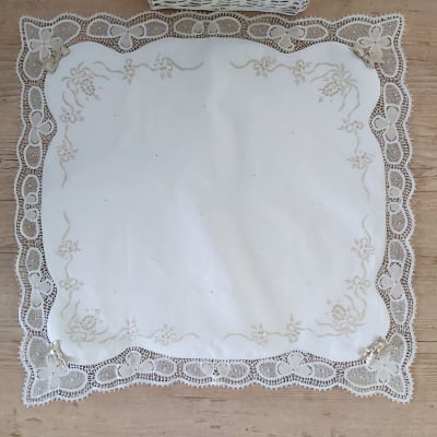 KIT MATERNIDADE RENDA RENASCENÇA BEGE   - 2 PEÇAS ( MANTA  + PAGÃO  )  