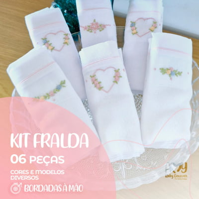 KIT FRALDA 6 PEÇAS MENINA COM CORES E MODELOS DIVERSOS