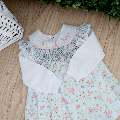 Saída de maternidade jardim primavera ( Vestido pagão + manta )   