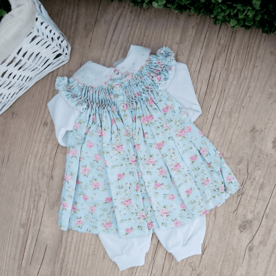 Saída de maternidade jardim primavera ( Vestido pagão + manta )   