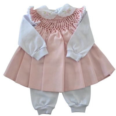 Saída de maternidade rosa ( Vestido pagão + manta )   