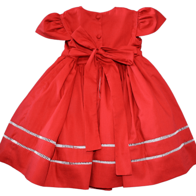 Vestido bordado richelieu vermelho - 1 ano 