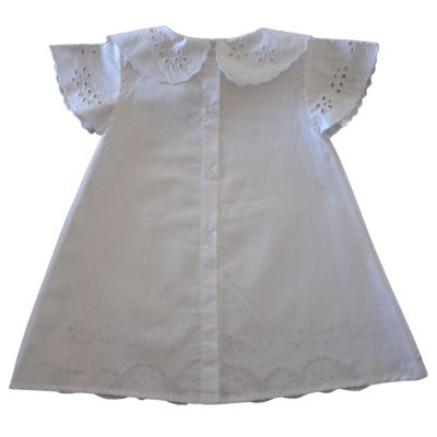 Vestido branco richelieu Bianca - 09 meses