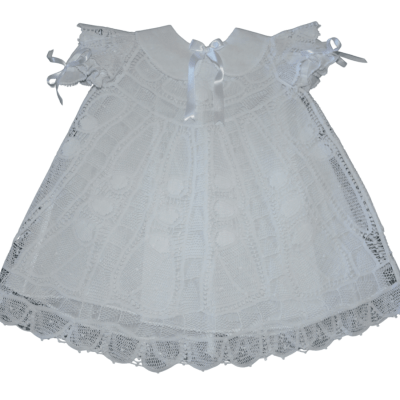 Vestido renda renascença branco ângela - 15 meses