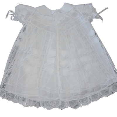Vestido renda renascença branco ângela - 15 meses